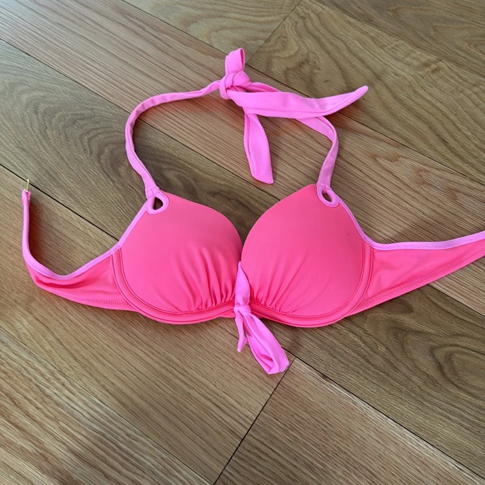 Pink and Patterned Bikini Tops, Victoria’s Secret, 32B - Picture 2 of 8